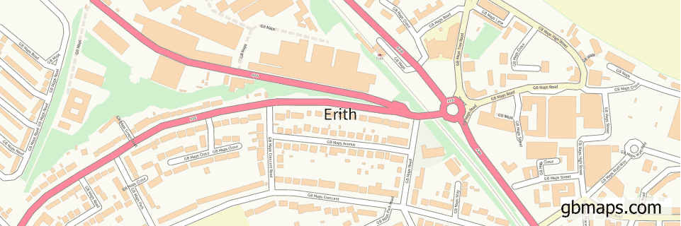 Erith wide thin map image