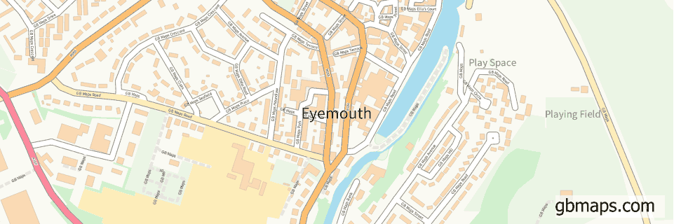 Eyemouth wide thin map image