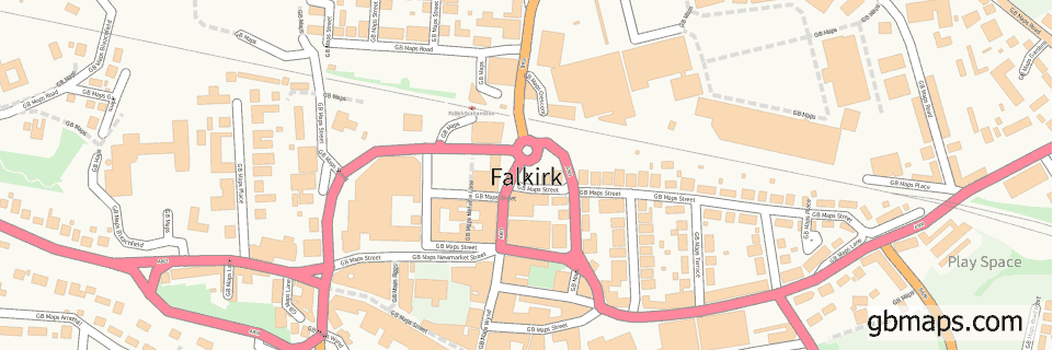 Falkirk wide thin map image