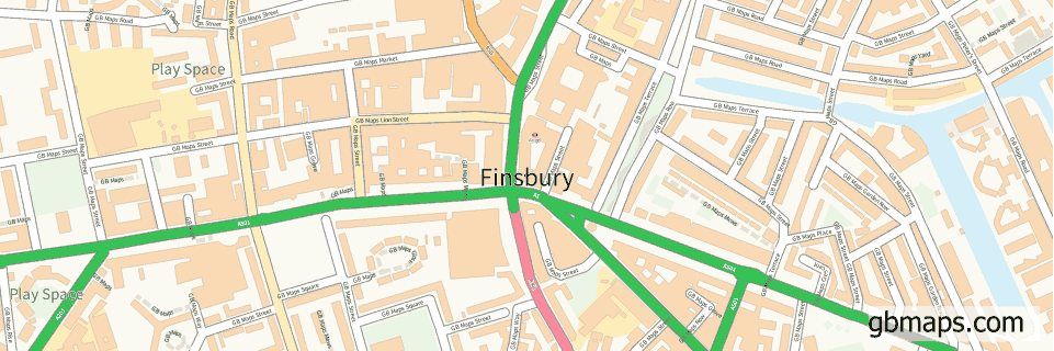 Finsbury wide thin map image