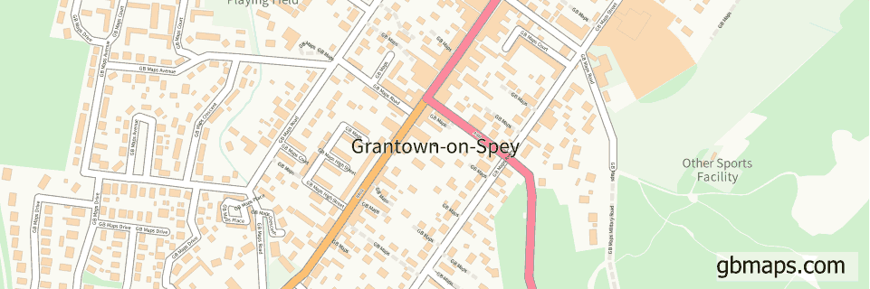 Grantown-on-spey wide thin map image