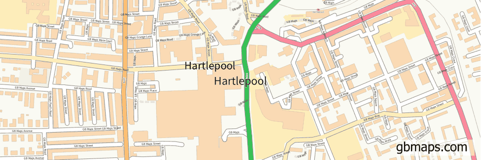 Hartlepool wide thin map image