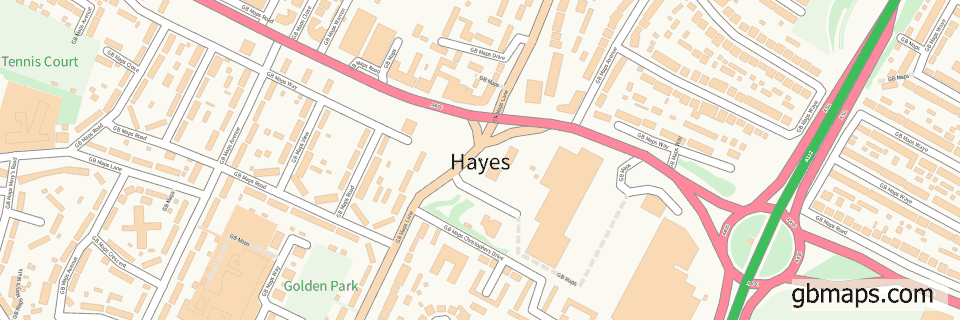 Hayes wide thin map image