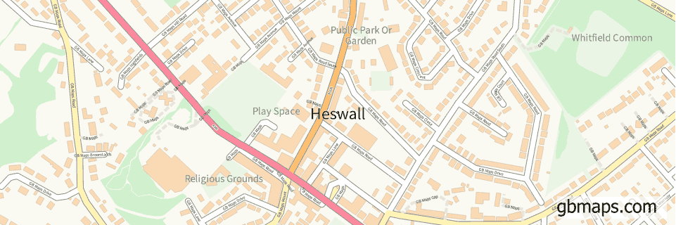 Heswall wide thin map image