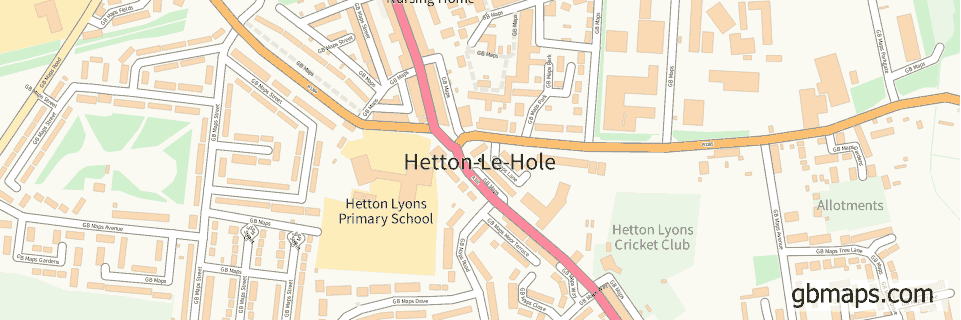 Hetton-le-hole wide thin map image