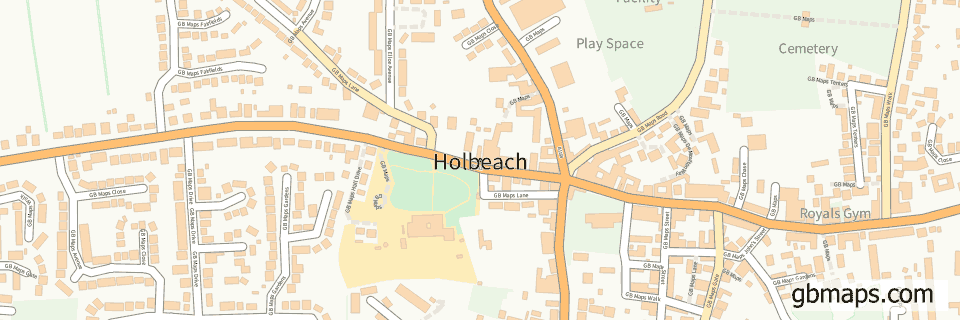 Holbeach wide thin map image