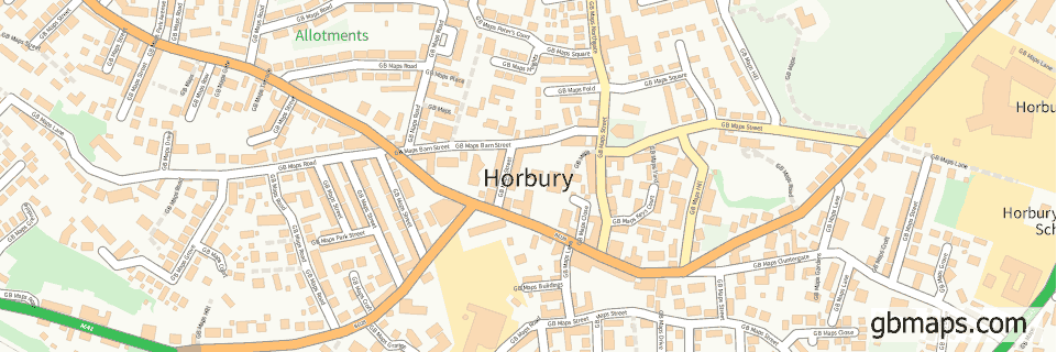 Horbury wide thin map image