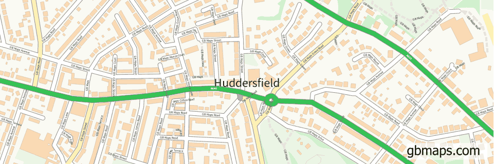 Huddersfield wide thin map image
