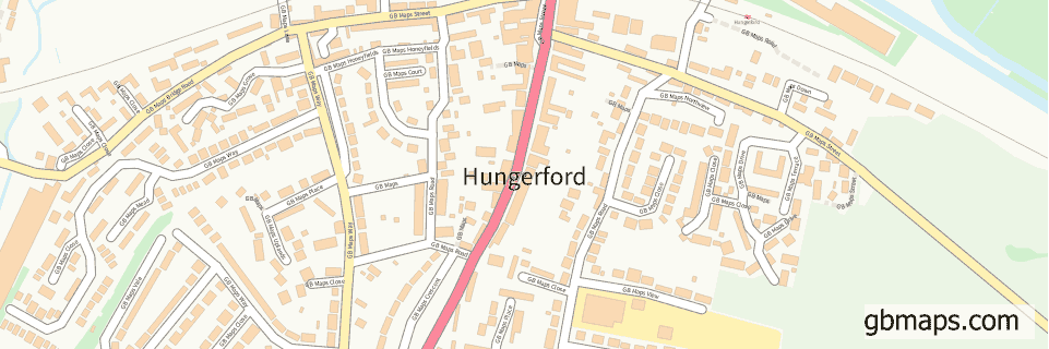 Hungerford wide thin map image