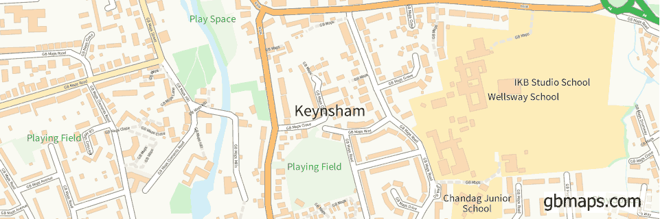 Keynsham wide thin map image