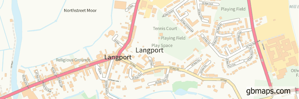 Langport wide thin map image