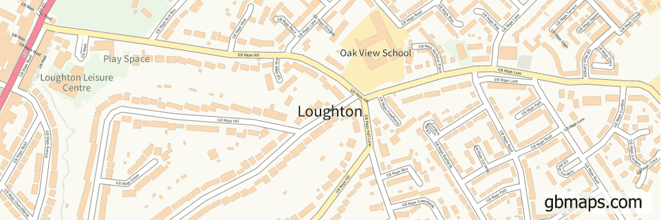 Loughton wide thin map image