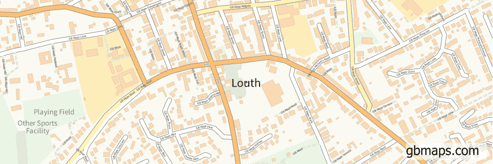 Louth wide thin map image