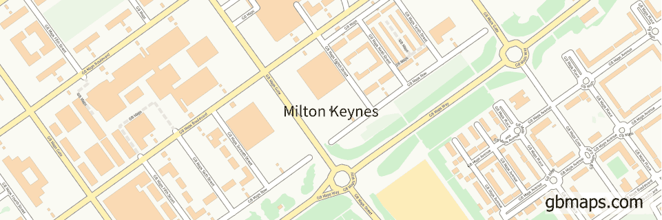 Milton Keynes wide thin map image