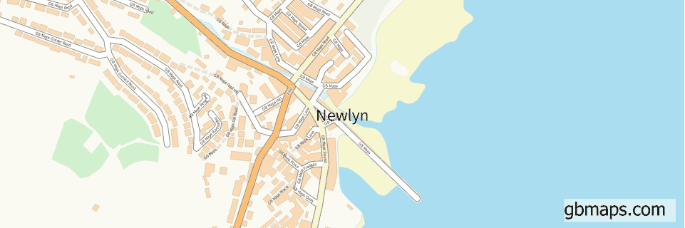 Newlyn wide thin map image