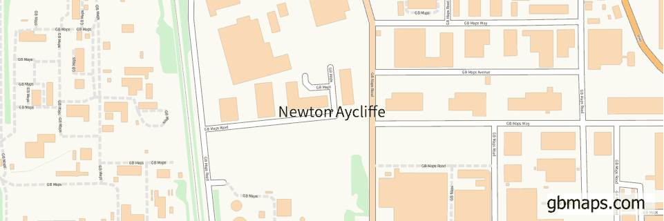 Newton Aycliffe wide thin map image