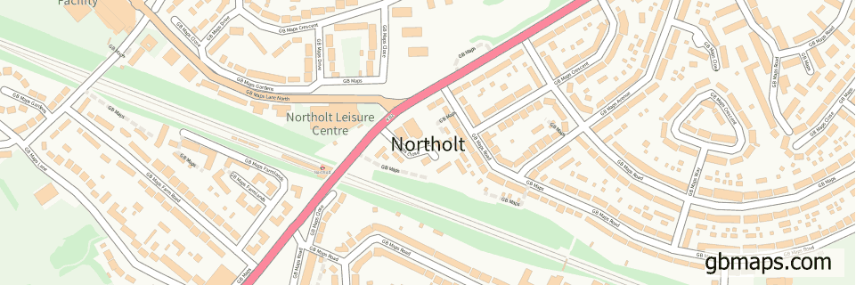Northolt wide thin map image