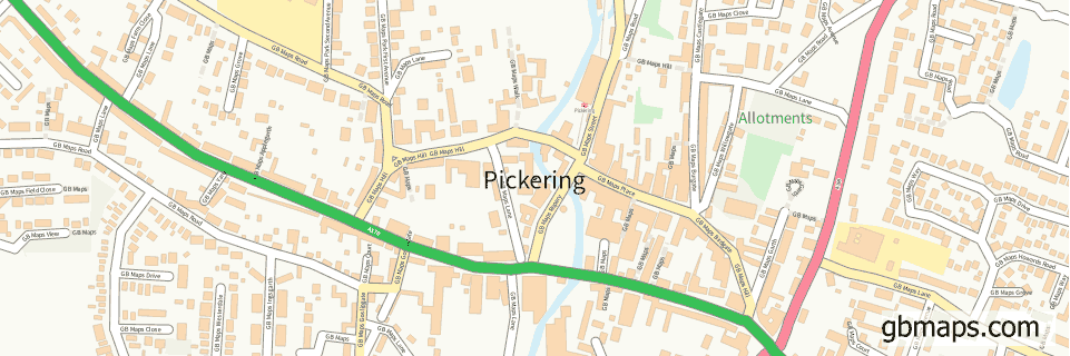 Pickering wide thin map image