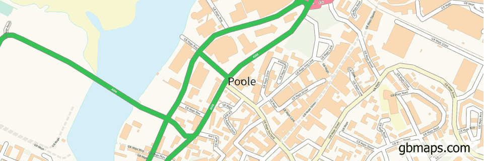Poole wide thin map image