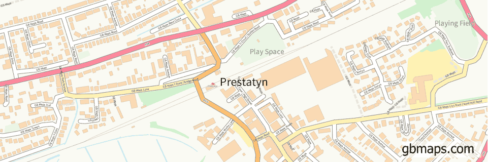 Prestatyn wide thin map image