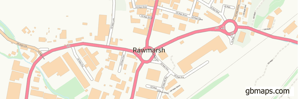 Rawmarsh wide thin map image