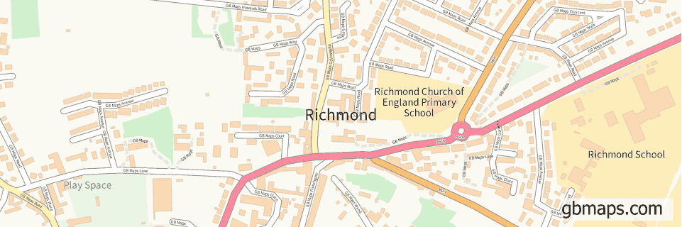 Richmond wide thin map image