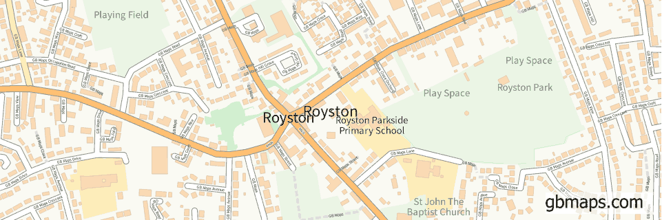Royston wide thin map image
