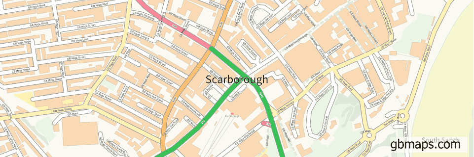 Scarborough wide thin map image