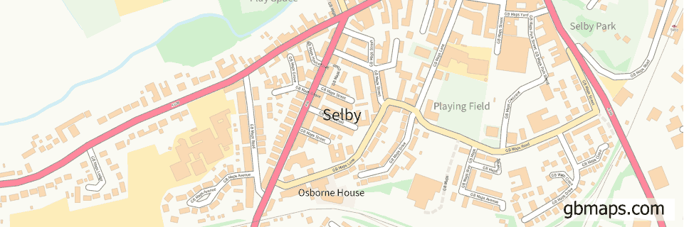 Selby wide thin map image