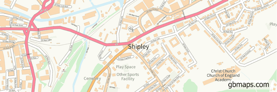 Shipley wide thin map image