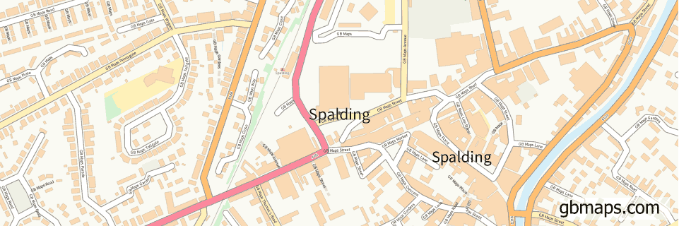 Spalding wide thin map image