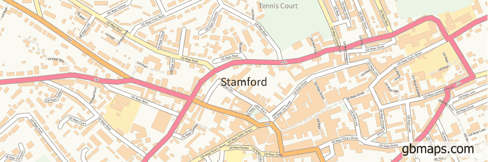 Stamford wide thin map image