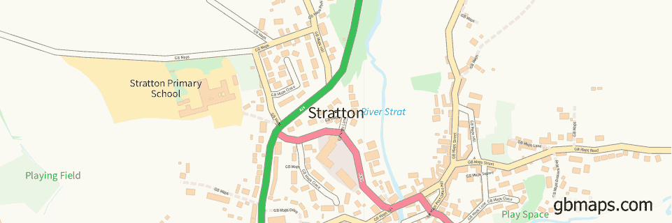 Stratton wide thin map image