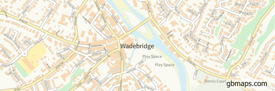 Wadebridge wide thin map image