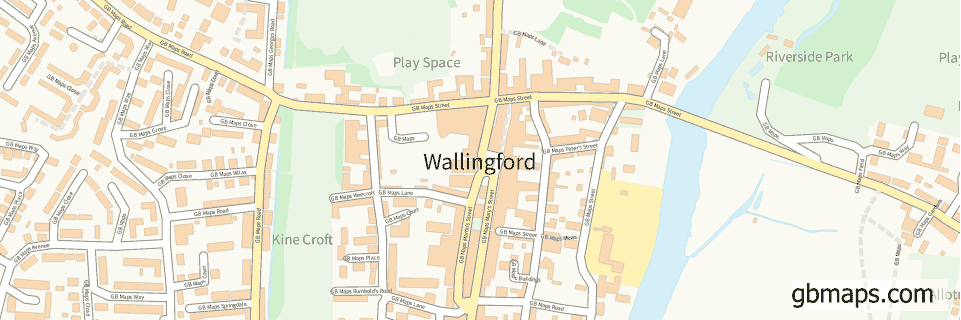 Wallingford wide thin map image