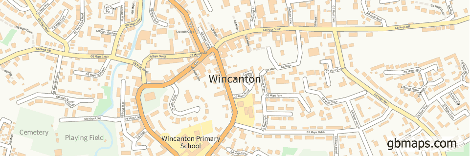 Wincanton wide thin map image