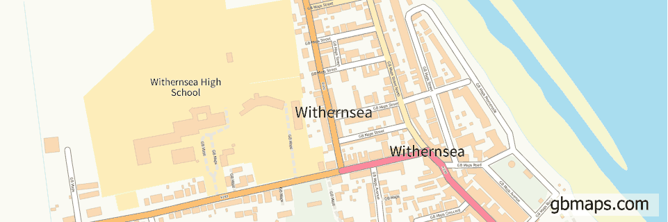Withernsea wide thin map image