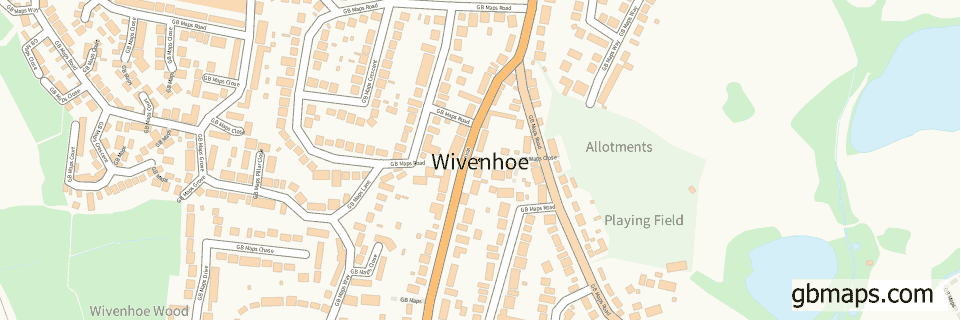 Wivenhoe wide thin map image