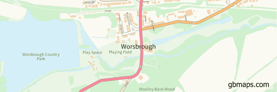 Worsbrough wide thin map image