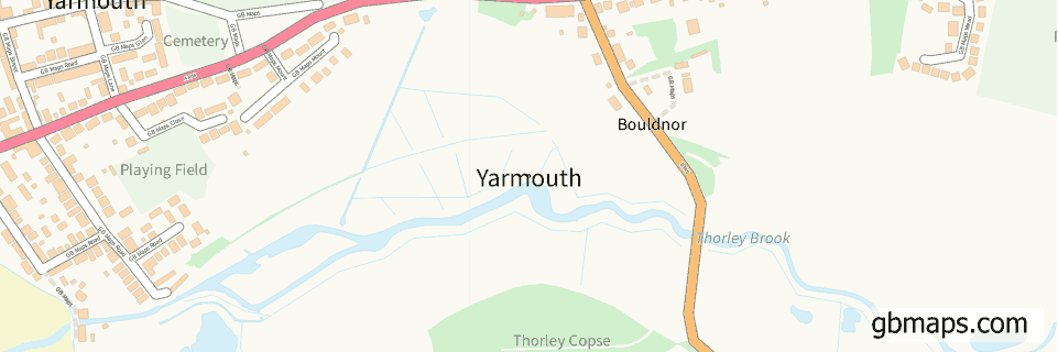 Yarmouth wide thin map image