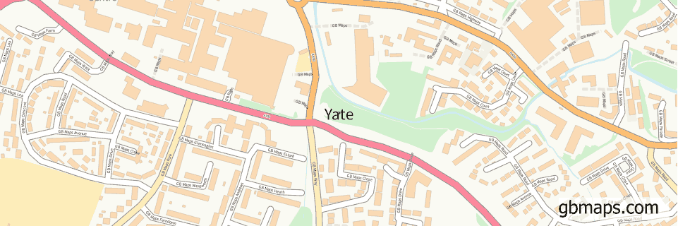 Yate wide thin map image