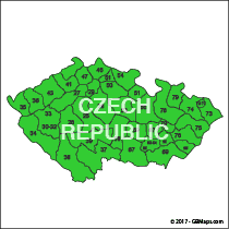 czech republic postcode map
