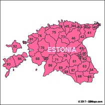 estonia postcode map