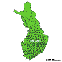 Finland postcode map