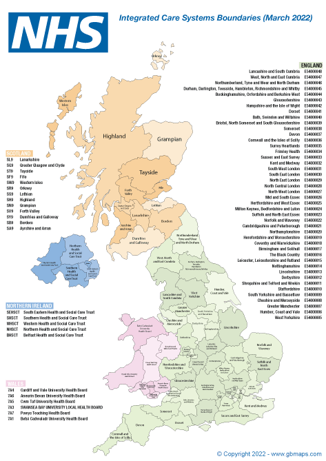 integrated care systems ics map