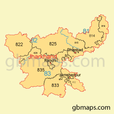 Jharkhand PDF Map Download