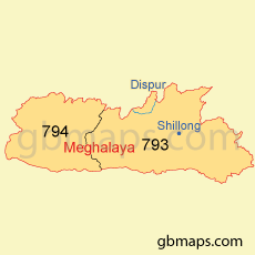 Meghalaya PDF Map Download