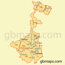 West Bengal PDF Map Download