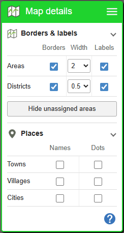 Map details: boundaries & place labels — current GBMaps controls