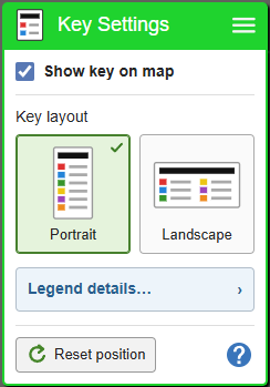 Key Settings: layout & visibility — current GBMaps controls